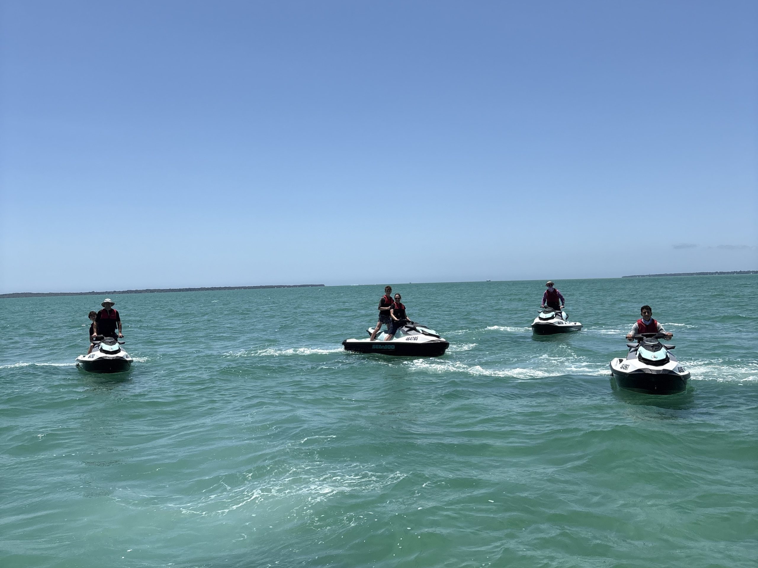 Four Jet Skis moreton bay family